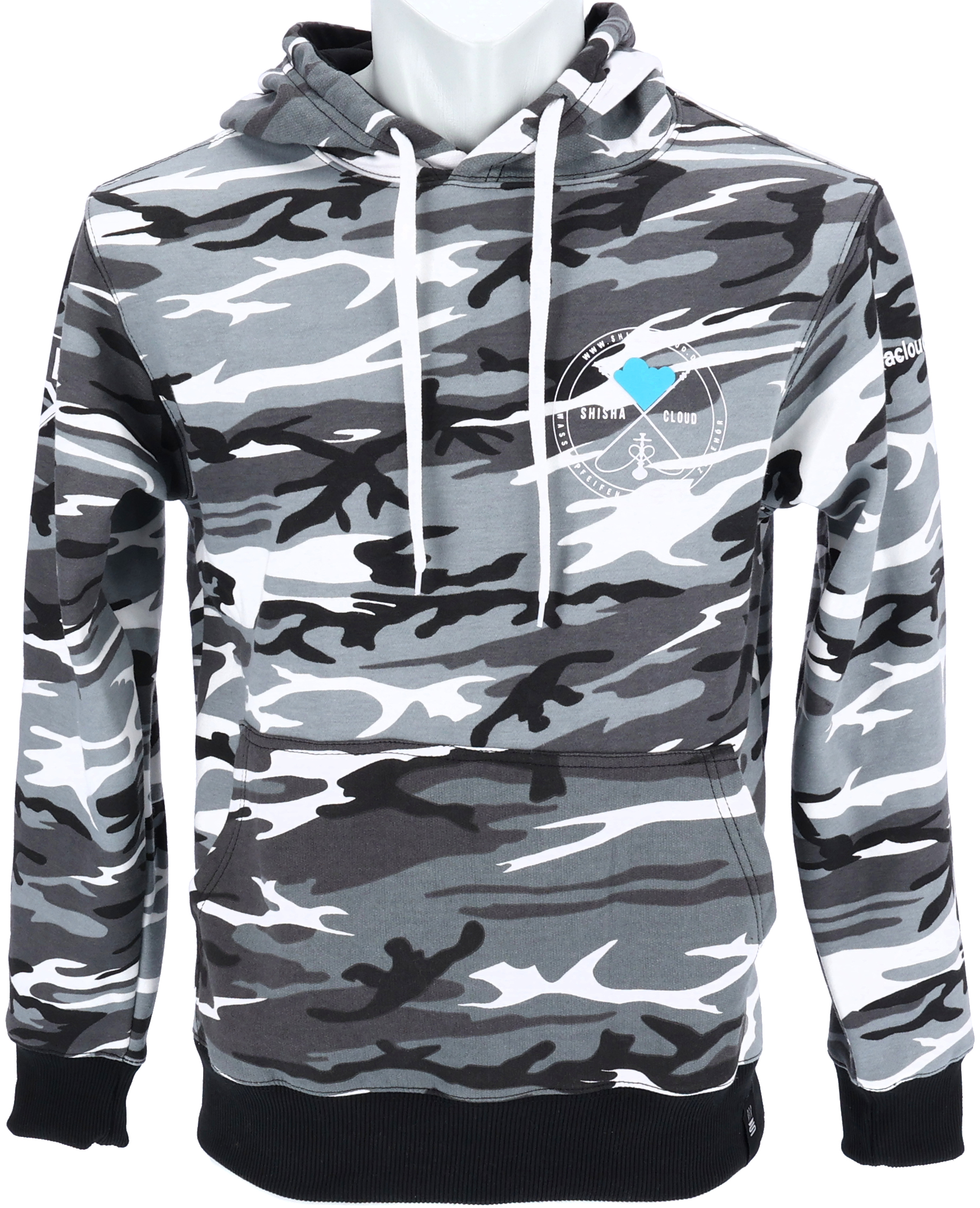 Shisha Cloud Hoody Camouflage Grau, L