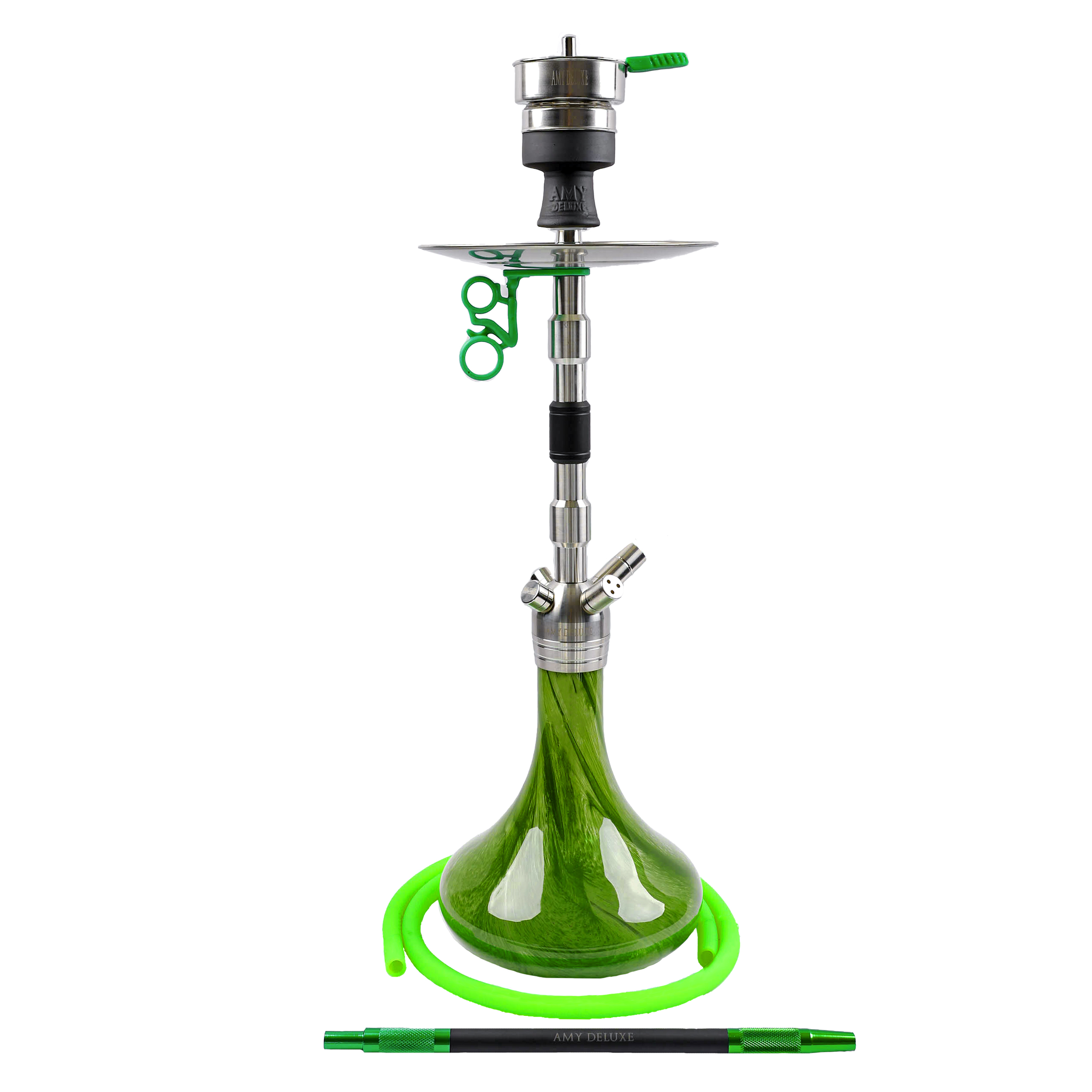 Amy Shisha Dark Steel Plus green mit Long Lasting Aufsatz Amy Shisha Dark Steel Plus green mit Long Lasting Aufsatz